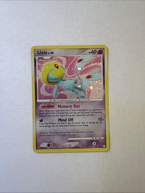 Pokemon Uxie Trading Card - Yellow, Pink, Blue